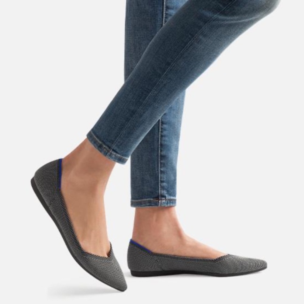 New Rothy's the pointed flats gray size 9